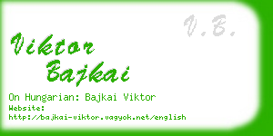 viktor bajkai business card